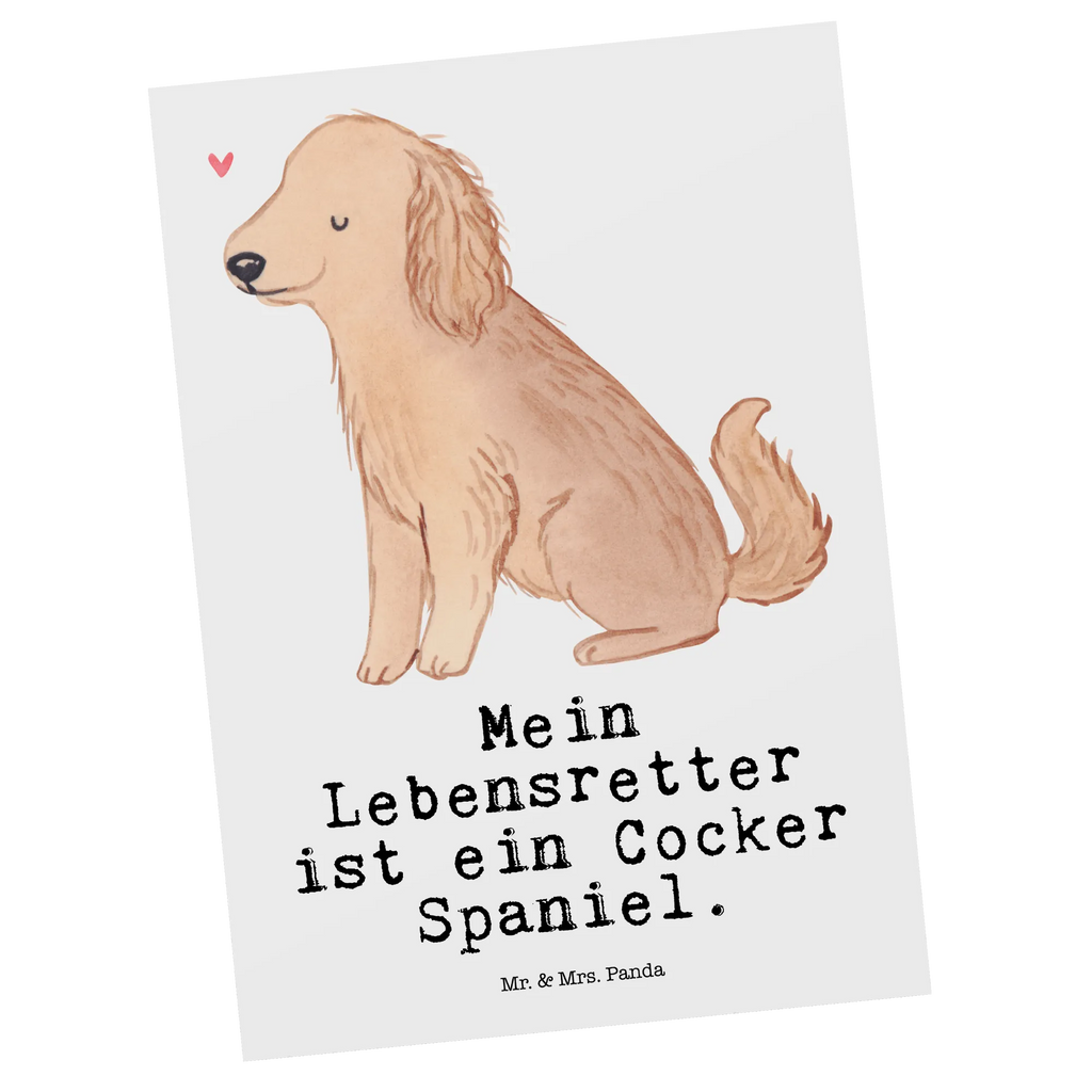 Postkarte Cocker Spaniel Lebensretter Postkarte, Karte, Geschenkkarte, Grußkarte, Einladung, Ansichtskarte, Geburtstagskarte, Einladungskarte, Dankeskarte, Ansichtskarten, Einladung Geburtstag, Einladungskarten Geburtstag, Hund, Hunderasse, Rassehund, Hundebesitzer, Geschenk, Tierfreund, Schenken, Welpe, Englische Cockerspaniel, Cocker Spaniel