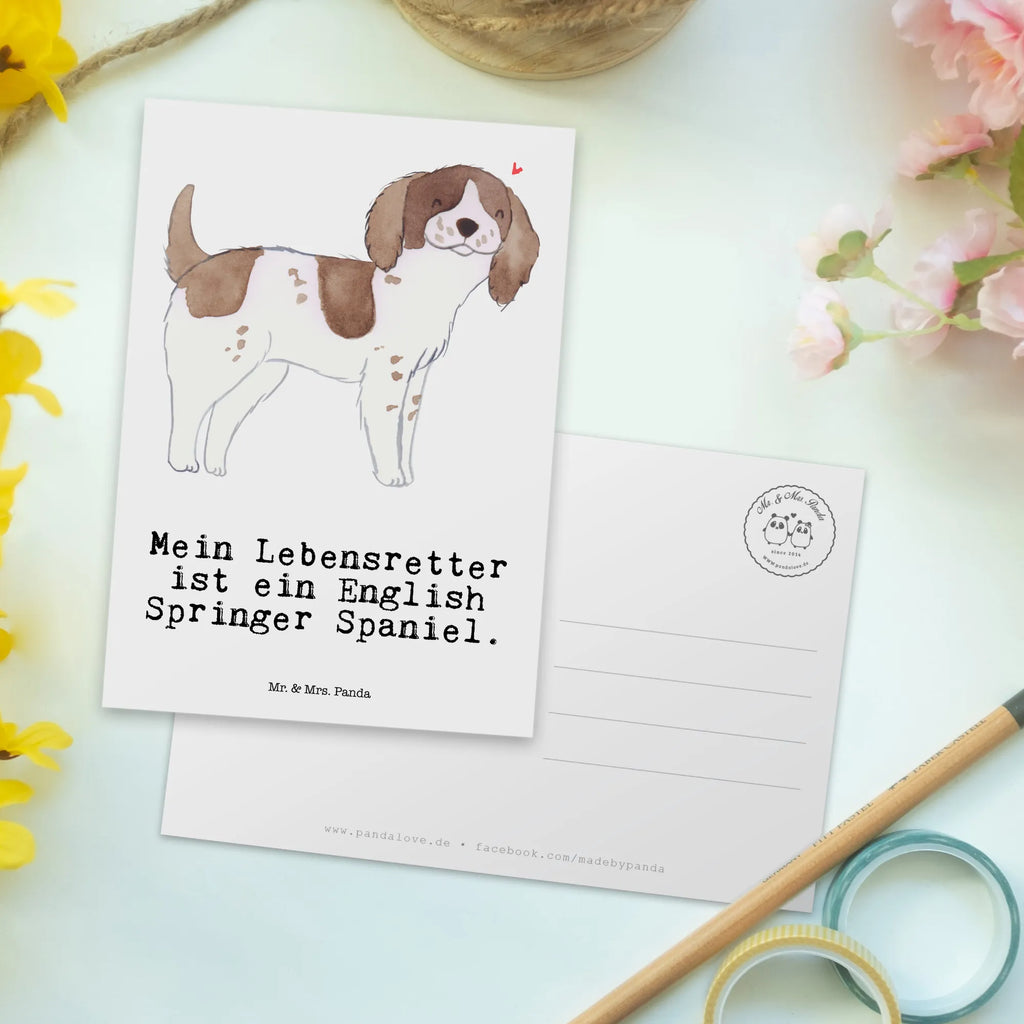 Postkarte English Springer Spaniel Lebensretter Postkarte, Karte, Geschenkkarte, Grußkarte, Einladung, Ansichtskarte, Geburtstagskarte, Einladungskarte, Dankeskarte, Ansichtskarten, Einladung Geburtstag, Einladungskarten Geburtstag, Hund, Hunderasse, Rassehund, Hundebesitzer, Geschenk, Tierfreund, Schenken, Welpe, English Springer Spaniel