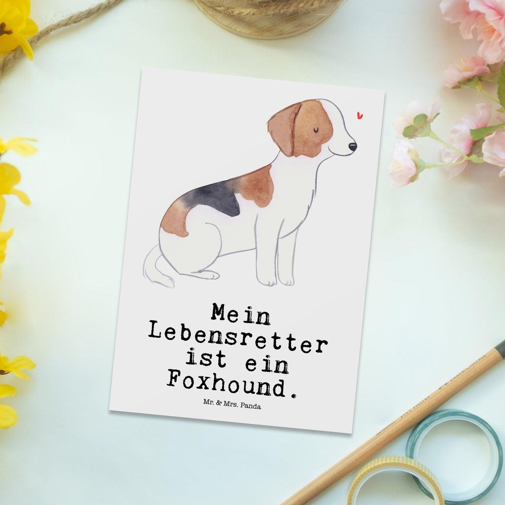 Postkarte Foxhound Lebensretter Postkarte, Karte, Geschenkkarte, Grußkarte, Einladung, Ansichtskarte, Geburtstagskarte, Einladungskarte, Dankeskarte, Ansichtskarten, Einladung Geburtstag, Einladungskarten Geburtstag, Hund, Hunderasse, Rassehund, Hundebesitzer, Geschenk, Tierfreund, Schenken, Welpe, Foxhound, Jagdhund, Laufhund