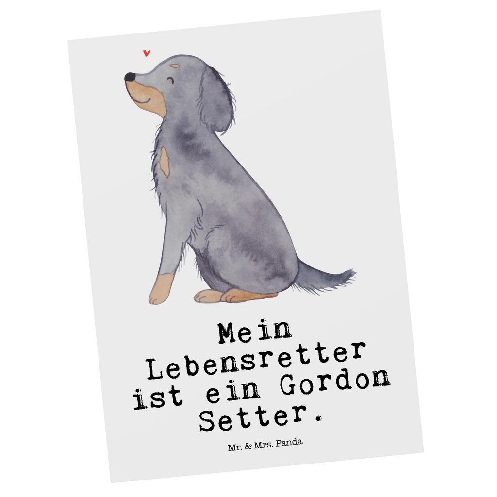 Postkarte Gordon Setter Lebensretter Postkarte, Karte, Geschenkkarte, Grußkarte, Einladung, Ansichtskarte, Geburtstagskarte, Einladungskarte, Dankeskarte, Ansichtskarten, Einladung Geburtstag, Einladungskarten Geburtstag, Hund, Hunderasse, Rassehund, Hundebesitzer, Geschenk, Tierfreund, Schenken, Welpe, Gordon Shetter, Jagdhund