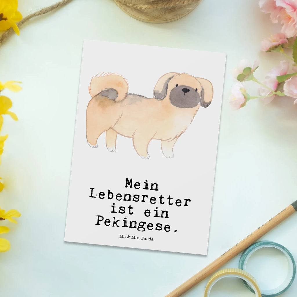 Postkarte Pekingese Lebensretter Postkarte, Karte, Geschenkkarte, Grußkarte, Einladung, Ansichtskarte, Geburtstagskarte, Einladungskarte, Dankeskarte, Ansichtskarten, Einladung Geburtstag, Einladungskarten Geburtstag, Hund, Hunderasse, Rassehund, Hundebesitzer, Geschenk, Tierfreund, Schenken, Welpe, Pekingese, Pekinese, Peking-Palasthund