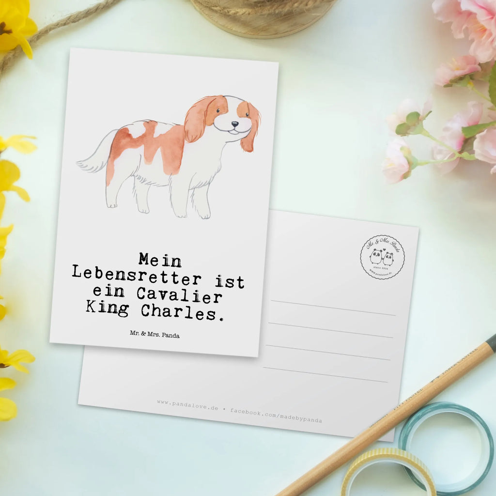 Postkarte Cavalier King Charles Spaniel Lebensretter Postkarte, Karte, Geschenkkarte, Grußkarte, Einladung, Ansichtskarte, Geburtstagskarte, Einladungskarte, Dankeskarte, Ansichtskarten, Einladung Geburtstag, Einladungskarten Geburtstag, Hund, Hunderasse, Rassehund, Hundebesitzer, Geschenk, Tierfreund, Schenken, Welpe, Cavalier King Charles Spaniel