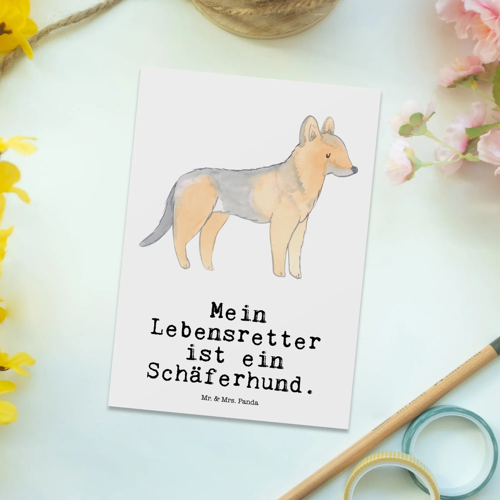 Postkarte Schäferhund Lebensretter Postkarte, Karte, Geschenkkarte, Grußkarte, Einladung, Ansichtskarte, Geburtstagskarte, Einladungskarte, Dankeskarte, Ansichtskarten, Einladung Geburtstag, Einladungskarten Geburtstag, Hund, Hunderasse, Rassehund, Hundebesitzer, Geschenk, Tierfreund, Schenken, Welpe, Schäferhund