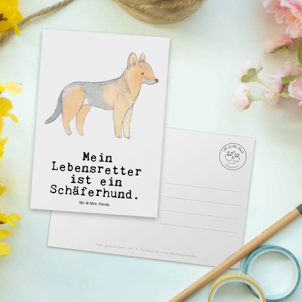 Postkarte Schäferhund Lebensretter Postkarte, Karte, Geschenkkarte, Grußkarte, Einladung, Ansichtskarte, Geburtstagskarte, Einladungskarte, Dankeskarte, Ansichtskarten, Einladung Geburtstag, Einladungskarten Geburtstag, Hund, Hunderasse, Rassehund, Hundebesitzer, Geschenk, Tierfreund, Schenken, Welpe, Schäferhund