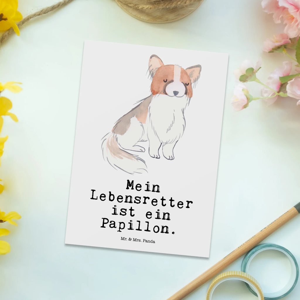 Postkarte Papillon Lebensretter Postkarte, Karte, Geschenkkarte, Grußkarte, Einladung, Ansichtskarte, Geburtstagskarte, Einladungskarte, Dankeskarte, Ansichtskarten, Einladung Geburtstag, Einladungskarten Geburtstag, Hund, Hunderasse, Rassehund, Hundebesitzer, Geschenk, Tierfreund, Schenken, Welpe, Kontinentaler Zwergspaniel, Papillon