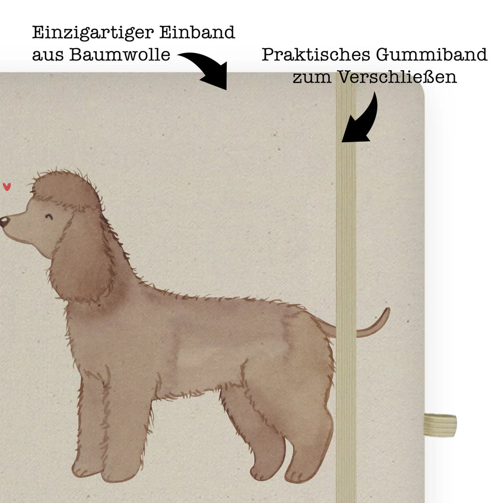 Baumwoll Notizbuch Irish Water Spaniel Lebensretter Notizen, Eintragebuch, Tagebuch, Notizblock, Adressbuch, Journal, Kladde, Skizzenbuch, Notizheft, Schreibbuch, Schreibheft, Hund, Hunderasse, Rassehund, Hundebesitzer, Geschenk, Tierfreund, Schenken, Welpe, Irish Water Spaniel, Jagdhund