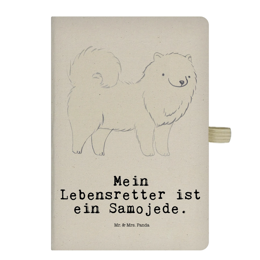 Baumwoll Notizbuch Samojede Lebensretter Notizen, Eintragebuch, Tagebuch, Notizblock, Adressbuch, Journal, Kladde, Skizzenbuch, Notizheft, Schreibbuch, Schreibheft, Hund, Hunderasse, Rassehund, Hundebesitzer, Geschenk, Tierfreund, Schenken, Welpe, Samojede, Samojedenhund, Samojedenspitz