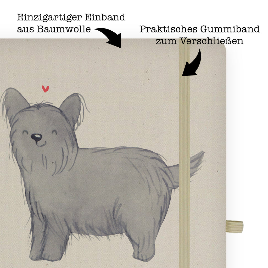 Baumwoll Notizbuch Skye Terrier Moment Notizen, Eintragebuch, Tagebuch, Notizblock, Adressbuch, Journal, Kladde, Skizzenbuch, Notizheft, Schreibbuch, Schreibheft, Hund, Hunderasse, Rassehund, Hundebesitzer, Geschenk, Tierfreund, Schenken, Welpe, Skye Terrier, Terrier