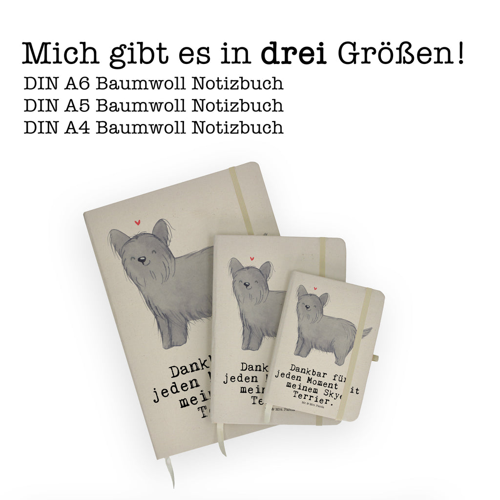 Baumwoll Notizbuch Skye Terrier Moment Notizen, Eintragebuch, Tagebuch, Notizblock, Adressbuch, Journal, Kladde, Skizzenbuch, Notizheft, Schreibbuch, Schreibheft, Hund, Hunderasse, Rassehund, Hundebesitzer, Geschenk, Tierfreund, Schenken, Welpe, Skye Terrier, Terrier