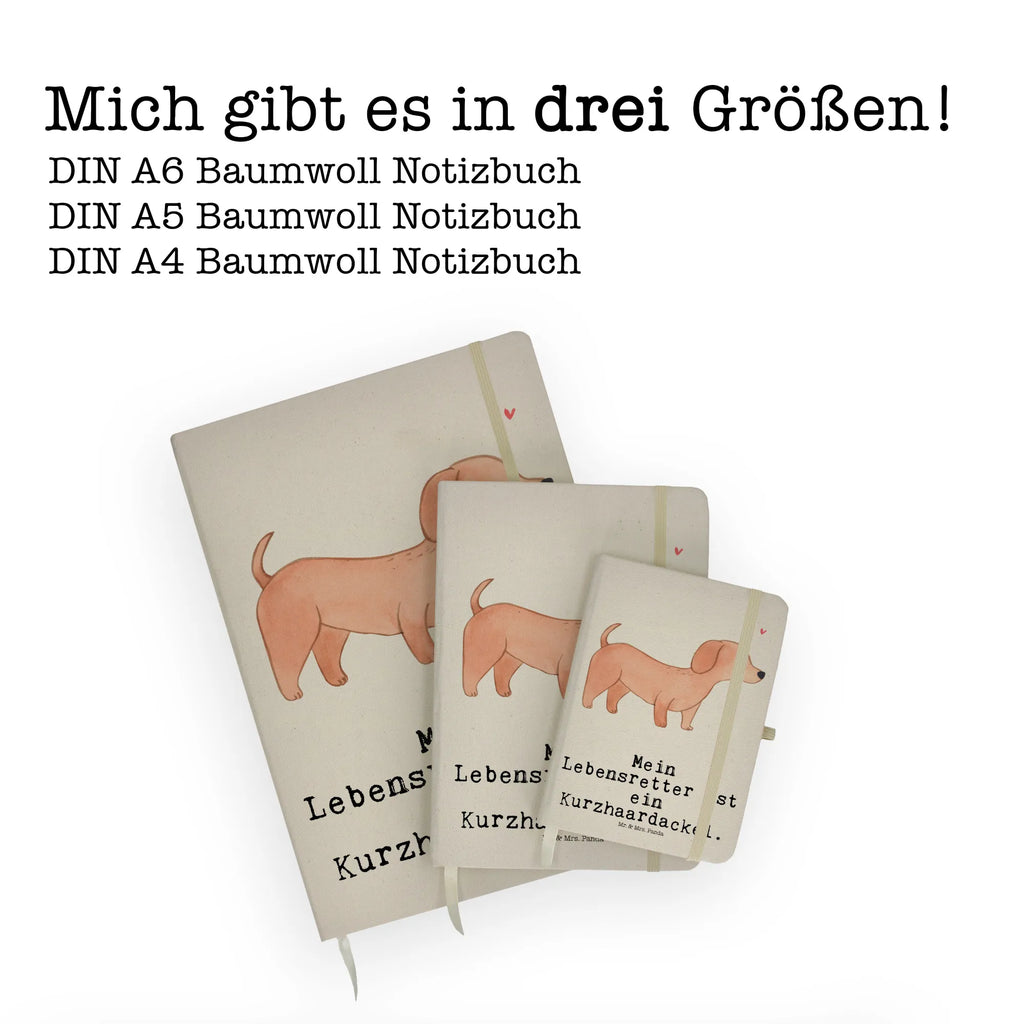 Baumwoll Notizbuch Dackel Kurzhaardackel Lebensretter Notizen, Eintragebuch, Tagebuch, Notizblock, Adressbuch, Journal, Kladde, Skizzenbuch, Notizheft, Schreibbuch, Schreibheft, Hund, Hunderasse, Rassehund, Hundebesitzer, Geschenk, Tierfreund, Schenken, Welpe, Teckel, Dachshund, Kurzhaardackel