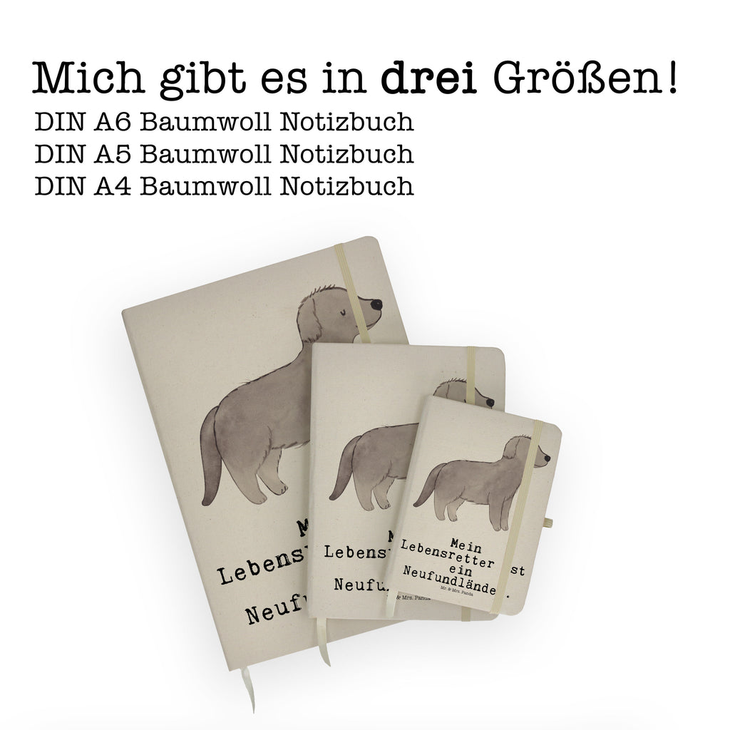 Baumwoll Notizbuch Neufundländer Lebensretter Notizen, Eintragebuch, Tagebuch, Notizblock, Adressbuch, Journal, Kladde, Skizzenbuch, Notizheft, Schreibbuch, Schreibheft, Hund, Hunderasse, Rassehund, Hundebesitzer, Geschenk, Tierfreund, Schenken, Welpe, Neufundländer, Newfoundland