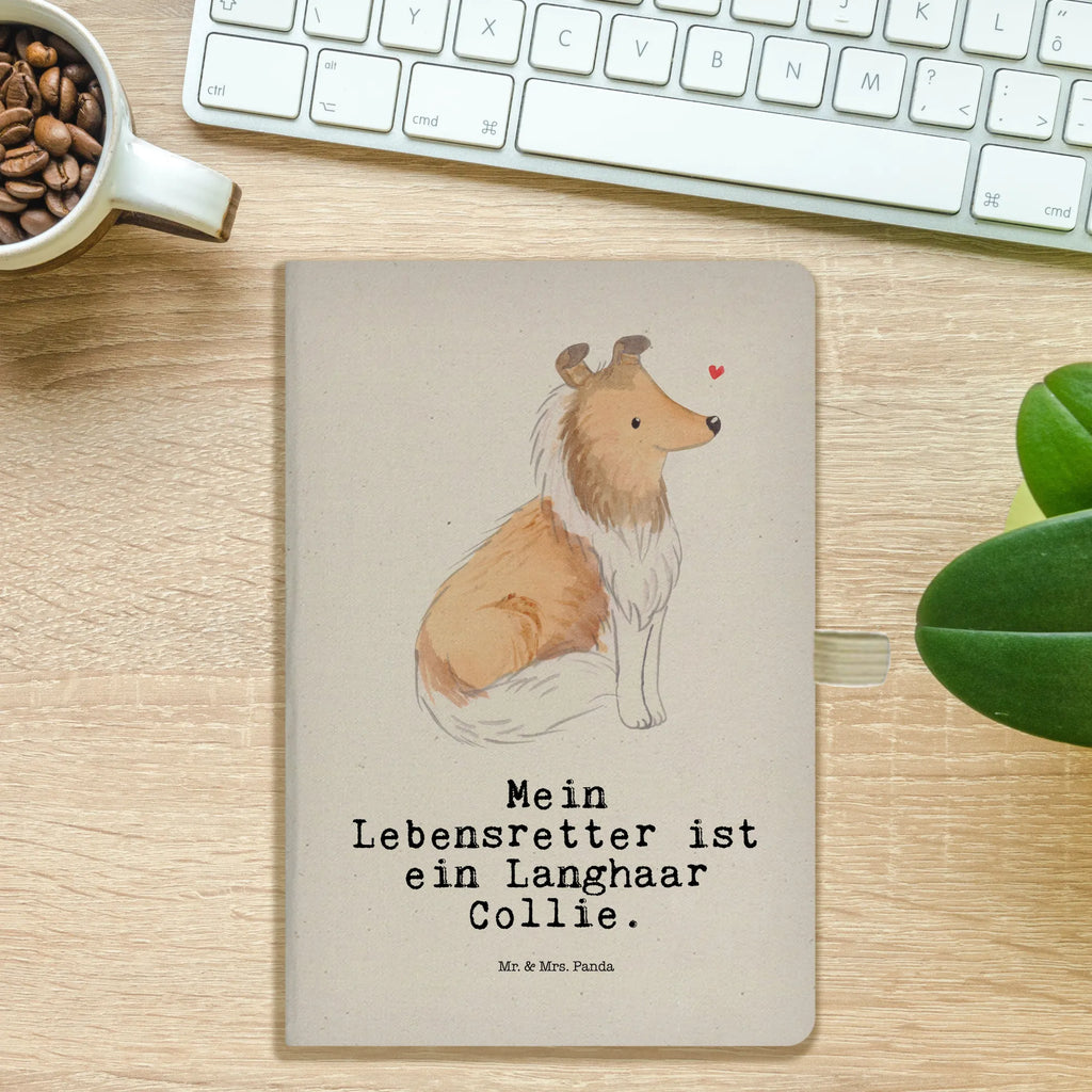 Baumwoll Notizbuch Langhaar Collie Lebensretter Notizen, Eintragebuch, Tagebuch, Notizblock, Adressbuch, Journal, Kladde, Skizzenbuch, Notizheft, Schreibbuch, Schreibheft, Hund, Hunderasse, Rassehund, Hundebesitzer, Geschenk, Tierfreund, Schenken, Welpe, Langhaar Collie, britischer Hütehund