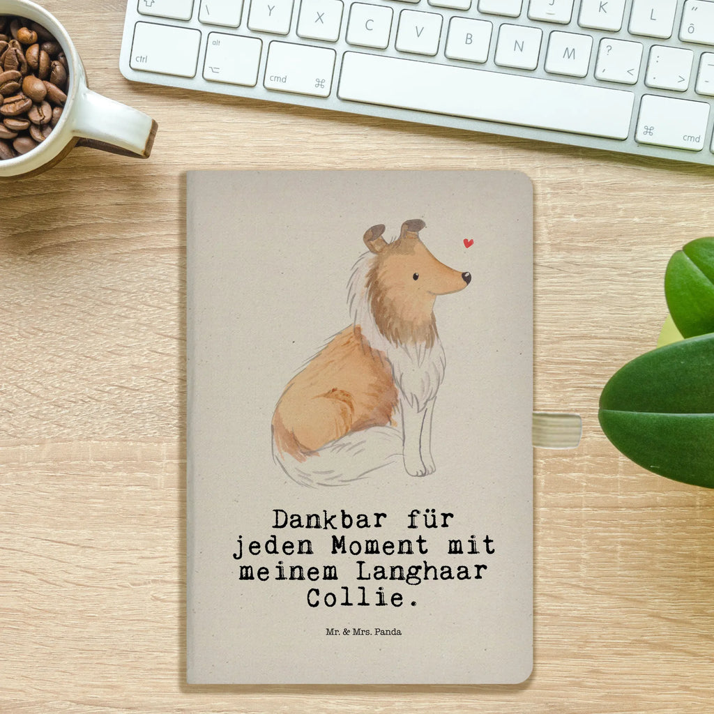 Baumwoll Notizbuch Langhaar Collie Moment Notizen, Eintragebuch, Tagebuch, Notizblock, Adressbuch, Journal, Kladde, Skizzenbuch, Notizheft, Schreibbuch, Schreibheft, Hund, Hunderasse, Rassehund, Hundebesitzer, Geschenk, Tierfreund, Schenken, Welpe, Langhaar Collie, britischer Hütehund