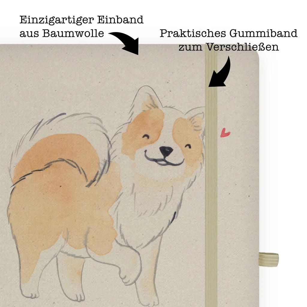 Baumwoll Notizbuch Islandhund Lebensretter Notizen, Eintragebuch, Tagebuch, Notizblock, Adressbuch, Journal, Kladde, Skizzenbuch, Notizheft, Schreibbuch, Schreibheft, Hund, Hunderasse, Rassehund, Hundebesitzer, Geschenk, Tierfreund, Schenken, Welpe, Islandhund, isländischer Schäferhund