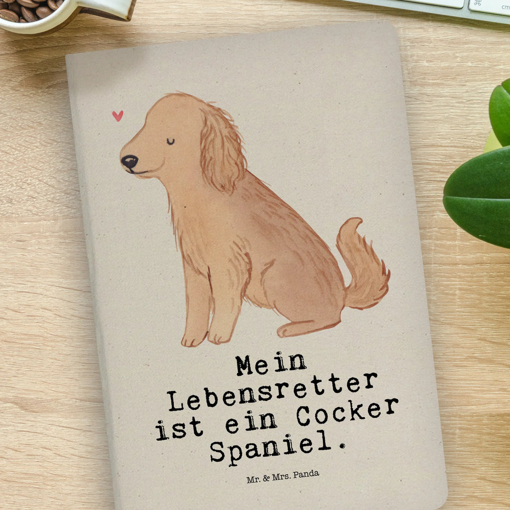 Baumwoll Notizbuch Cocker Spaniel Lebensretter Notizen, Eintragebuch, Tagebuch, Notizblock, Adressbuch, Journal, Kladde, Skizzenbuch, Notizheft, Schreibbuch, Schreibheft, Hund, Hunderasse, Rassehund, Hundebesitzer, Geschenk, Tierfreund, Schenken, Welpe, Englische Cockerspaniel, Cocker Spaniel