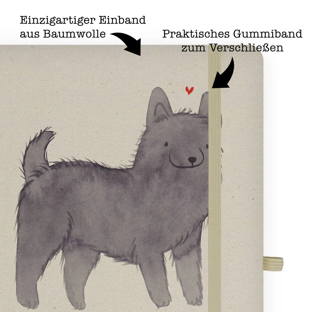 Baumwoll Notizbuch Schipperke Moment Notizen, Eintragebuch, Tagebuch, Notizblock, Adressbuch, Journal, Kladde, Skizzenbuch, Notizheft, Schreibbuch, Schreibheft, Hund, Hunderasse, Rassehund, Hundebesitzer, Geschenk, Tierfreund, Schenken, Welpe, Schipperke, belgische Hunderasse