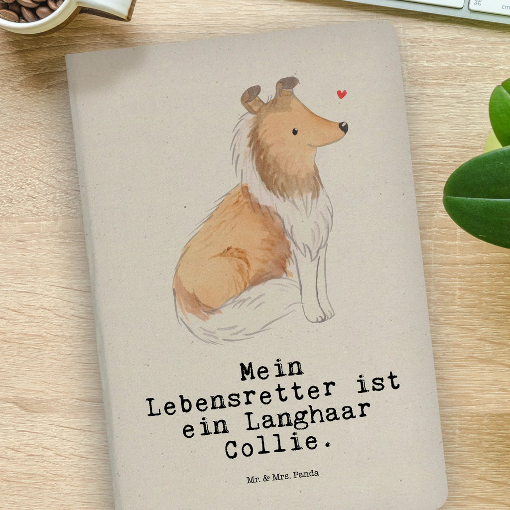 Baumwoll Notizbuch Langhaar Collie Lebensretter Notizen, Eintragebuch, Tagebuch, Notizblock, Adressbuch, Journal, Kladde, Skizzenbuch, Notizheft, Schreibbuch, Schreibheft, Hund, Hunderasse, Rassehund, Hundebesitzer, Geschenk, Tierfreund, Schenken, Welpe, Langhaar Collie, britischer Hütehund