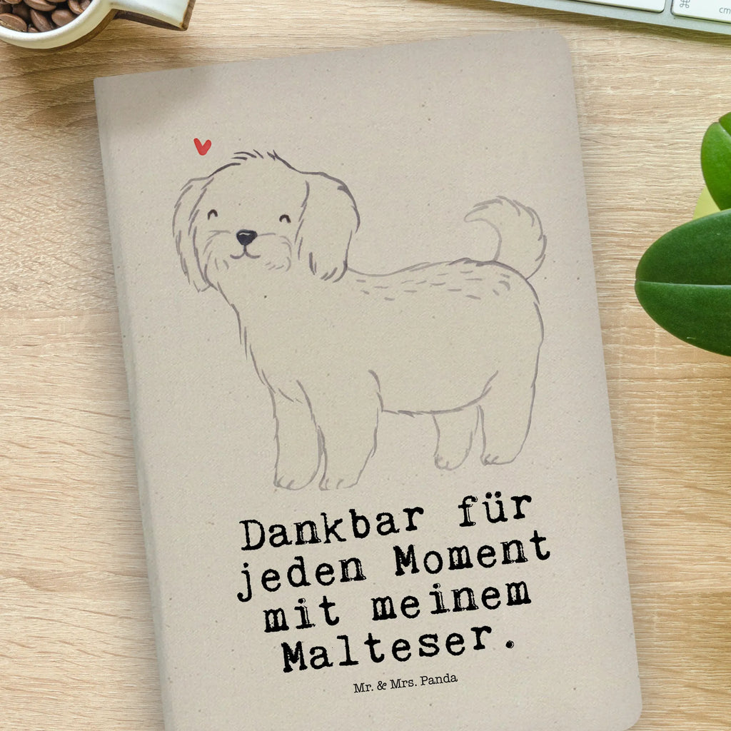 Baumwoll Notizbuch Malteser Moment Notizen, Eintragebuch, Tagebuch, Notizblock, Adressbuch, Journal, Kladde, Skizzenbuch, Notizheft, Schreibbuch, Schreibheft, Hund, Hunderasse, Rassehund, Hundebesitzer, Geschenk, Tierfreund, Schenken, Welpe, Malteser