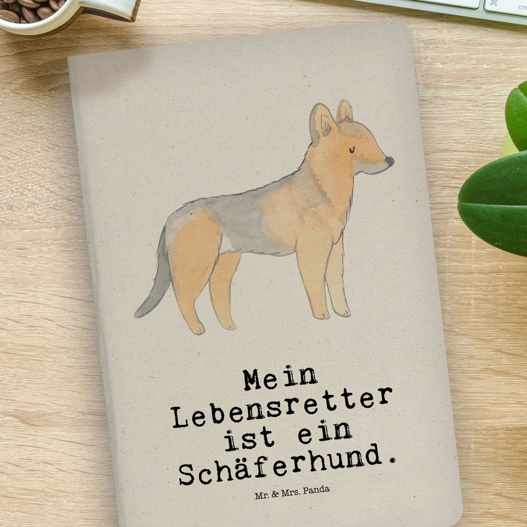 Baumwoll Notizbuch Schäferhund Lebensretter Notizen, Eintragebuch, Tagebuch, Notizblock, Adressbuch, Journal, Kladde, Skizzenbuch, Notizheft, Schreibbuch, Schreibheft, Hund, Hunderasse, Rassehund, Hundebesitzer, Geschenk, Tierfreund, Schenken, Welpe, Schäferhund