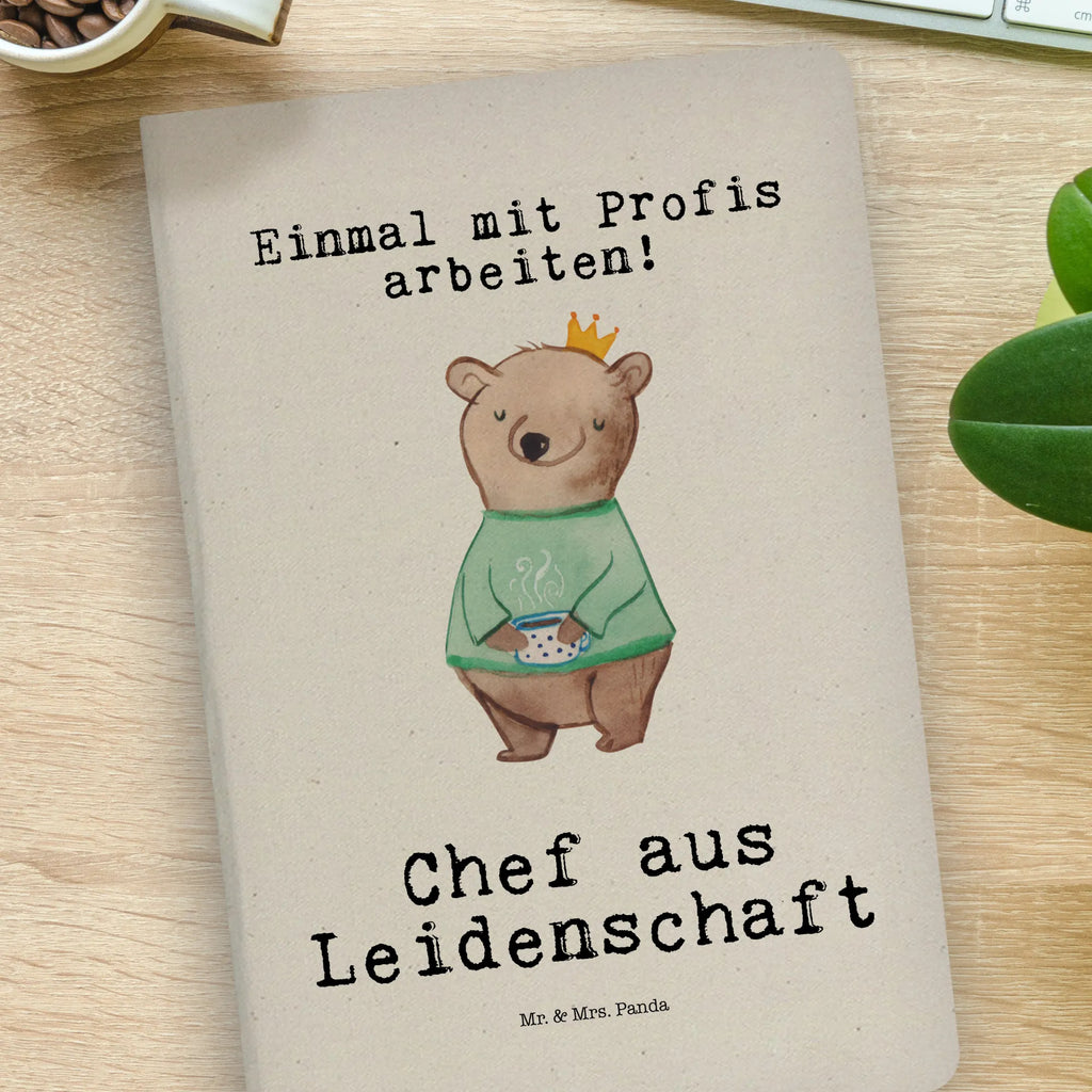 Baumwoll Notizbuch Chef aus Leidenschaft Notizen, Eintragebuch, Tagebuch, Notizblock, Adressbuch, Journal, Kladde, Skizzenbuch, Notizheft, Schreibbuch, Schreibheft, Beruf, Ausbildung, Jubiläum, Abschied, Rente, Kollege, Kollegin, Geschenk, Schenken, Arbeitskollege, Mitarbeiter, Firma, Danke, Dankeschön, CEO, Chef, Führungskraft, Geschäftsinhaber, Firmeninhaber, Unternehmensinhaber, Direktor, Leiter