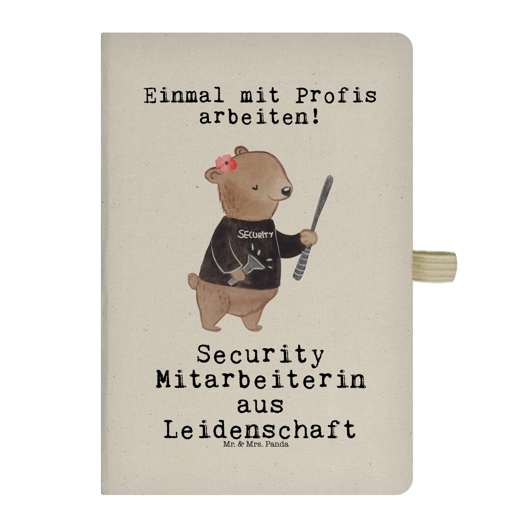 Baumwoll Notizbuch Security Mitarbeiterin aus Leidenschaft Notizen, Eintragebuch, Tagebuch, Notizblock, Adressbuch, Journal, Kladde, Skizzenbuch, Notizheft, Schreibbuch, Schreibheft, Beruf, Ausbildung, Jubiläum, Abschied, Rente, Kollege, Kollegin, Geschenk, Schenken, Arbeitskollege, Mitarbeiter, Firma, Danke, Dankeschön