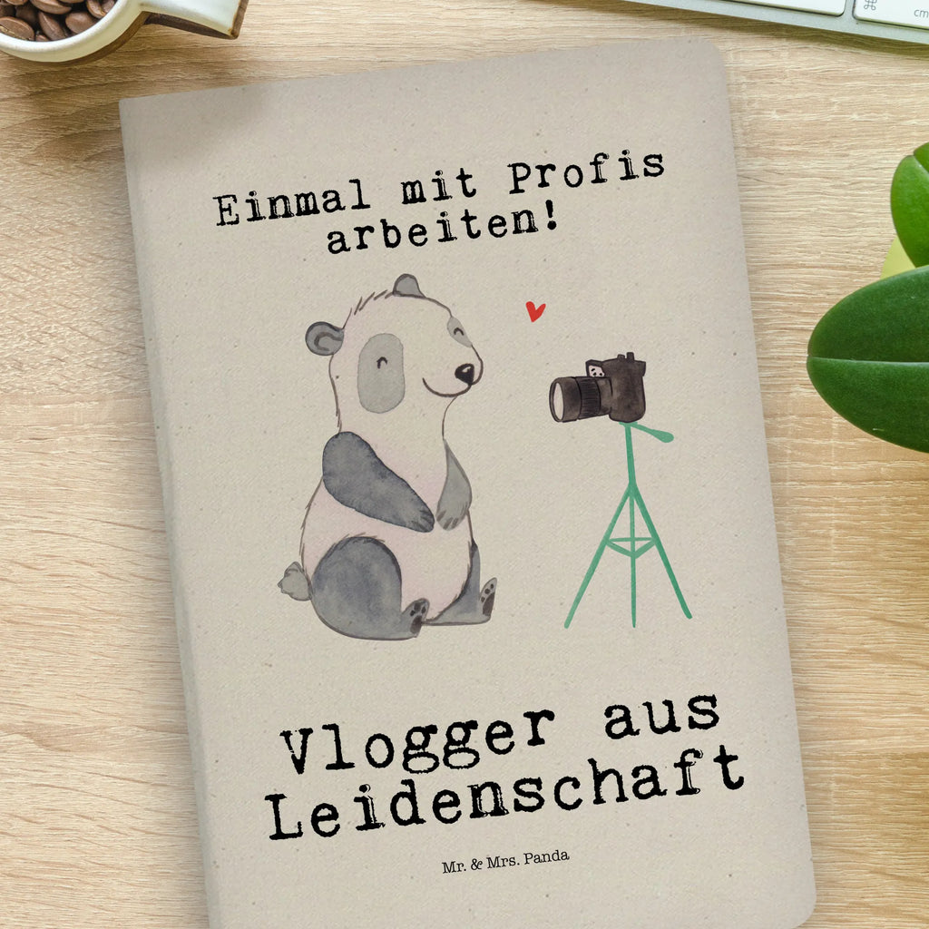 Baumwoll Notizbuch Vlogger aus Leidenschaft Notizen, Eintragebuch, Tagebuch, Notizblock, Adressbuch, Journal, Kladde, Skizzenbuch, Notizheft, Schreibbuch, Schreibheft, Beruf, Ausbildung, Jubiläum, Abschied, Rente, Kollege, Kollegin, Geschenk, Schenken, Arbeitskollege, Mitarbeiter, Firma, Danke, Dankeschön