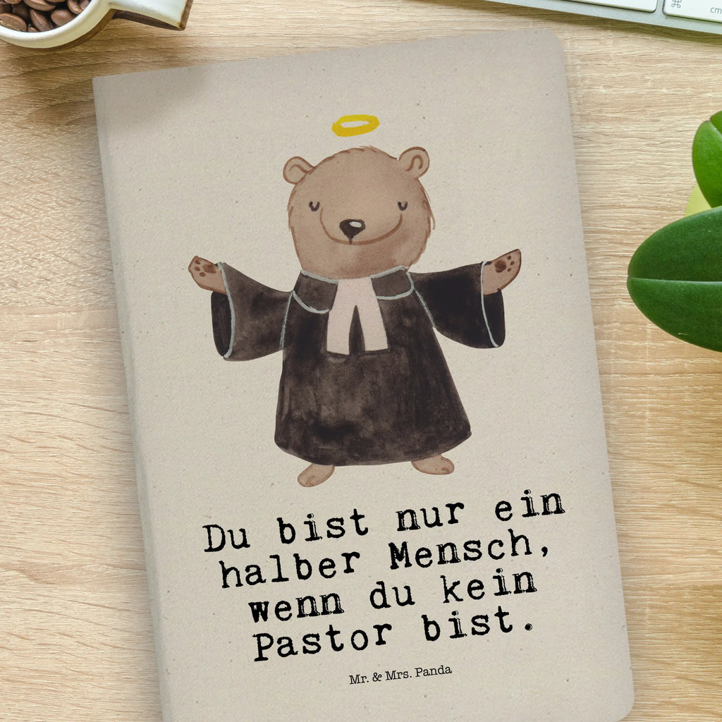 Baumwoll Notizbuch Pastor mit Herz Notizen, Eintragebuch, Tagebuch, Notizblock, Adressbuch, Journal, Kladde, Skizzenbuch, Notizheft, Schreibbuch, Schreibheft, Beruf, Ausbildung, Jubiläum, Abschied, Rente, Kollege, Kollegin, Geschenk, Schenken, Arbeitskollege, Mitarbeiter, Firma, Danke, Dankeschön, Pastor, Diener Gottes<br />Geistlicher, Pfarrer, Prediger<br />Priester, Theologe, Kirche