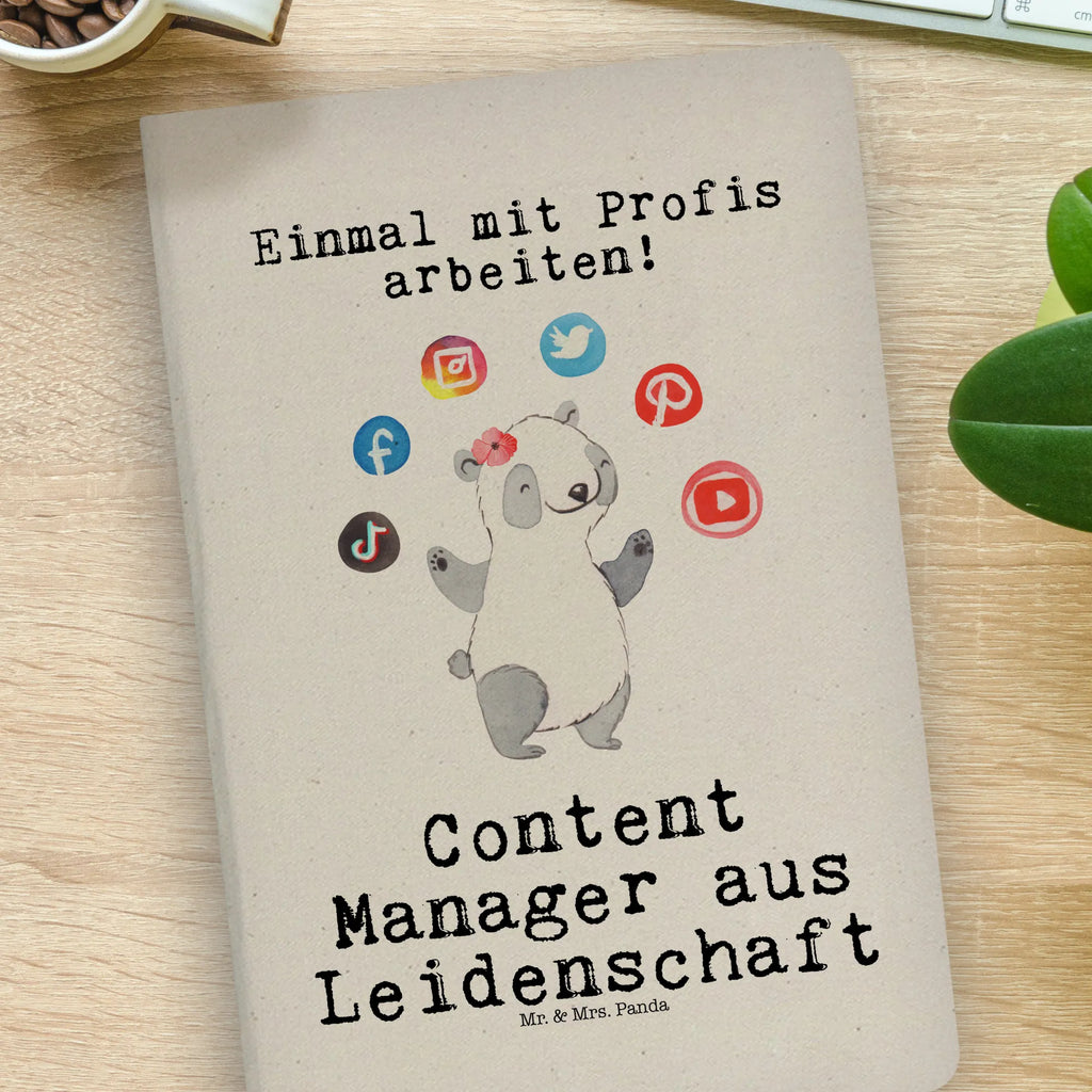 Baumwoll Notizbuch Content Manager aus Leidenschaft Notizen, Eintragebuch, Tagebuch, Notizblock, Adressbuch, Journal, Kladde, Skizzenbuch, Notizheft, Schreibbuch, Schreibheft, Beruf, Ausbildung, Jubiläum, Abschied, Rente, Kollege, Kollegin, Geschenk, Schenken, Arbeitskollege, Mitarbeiter, Firma, Danke, Dankeschön