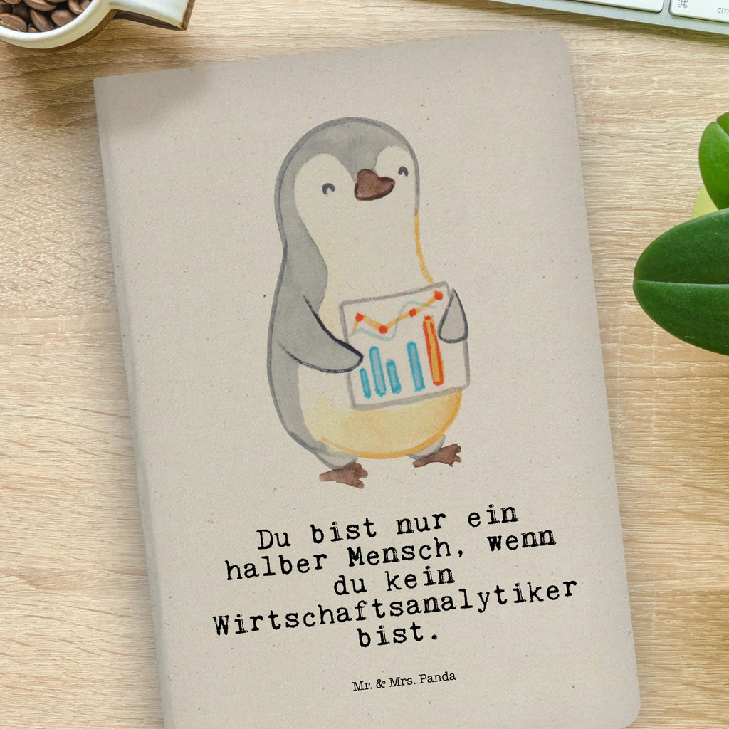 Baumwoll Notizbuch Wirtschaftsanalytiker mit Herz Notizen, Eintragebuch, Tagebuch, Notizblock, Adressbuch, Journal, Kladde, Skizzenbuch, Notizheft, Schreibbuch, Schreibheft, Beruf, Ausbildung, Jubiläum, Abschied, Rente, Kollege, Kollegin, Geschenk, Schenken, Arbeitskollege, Mitarbeiter, Firma, Danke, Dankeschön