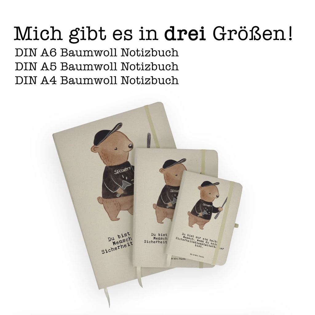 Baumwoll Notizbuch Sicherheitsdienstmitarbeiter mit Herz Notizen, Eintragebuch, Tagebuch, Notizblock, Adressbuch, Journal, Kladde, Skizzenbuch, Notizheft, Schreibbuch, Schreibheft, Beruf, Ausbildung, Jubiläum, Abschied, Rente, Kollege, Kollegin, Geschenk, Schenken, Arbeitskollege, Mitarbeiter, Firma, Danke, Dankeschön