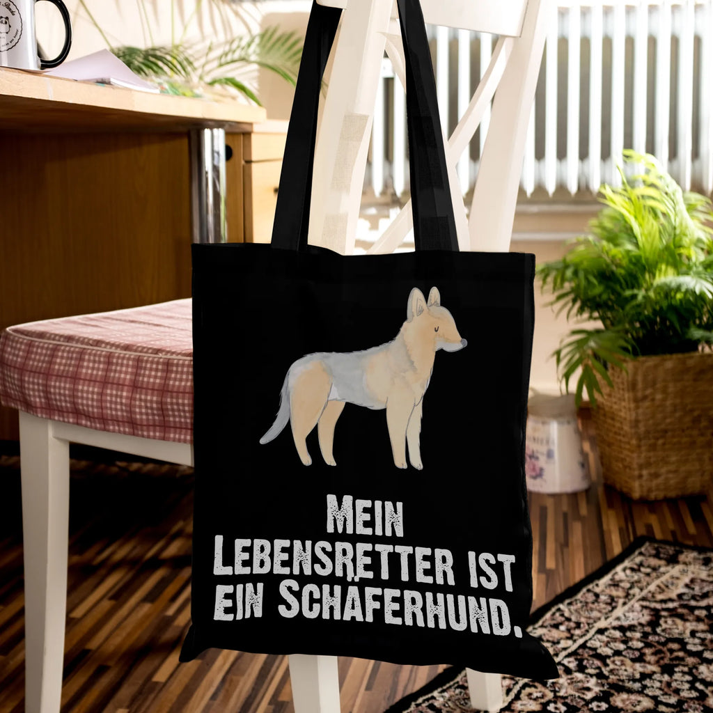 Tragetasche Schäferhund Lebensretter Beuteltasche, Beutel, Einkaufstasche, Jutebeutel, Stoffbeutel, Tasche, Shopper, Umhängetasche, Strandtasche, Schultertasche, Stofftasche, Tragetasche, Badetasche, Jutetasche, Einkaufstüte, Laptoptasche, Hund, Hunderasse, Rassehund, Hundebesitzer, Geschenk, Tierfreund, Schenken, Welpe, Schäferhund