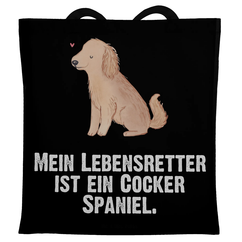 Tragetasche Cocker Spaniel Lebensretter Beuteltasche, Beutel, Einkaufstasche, Jutebeutel, Stoffbeutel, Tasche, Shopper, Umhängetasche, Strandtasche, Schultertasche, Stofftasche, Tragetasche, Badetasche, Jutetasche, Einkaufstüte, Laptoptasche, Hund, Hunderasse, Rassehund, Hundebesitzer, Geschenk, Tierfreund, Schenken, Welpe, Englische Cockerspaniel, Cocker Spaniel