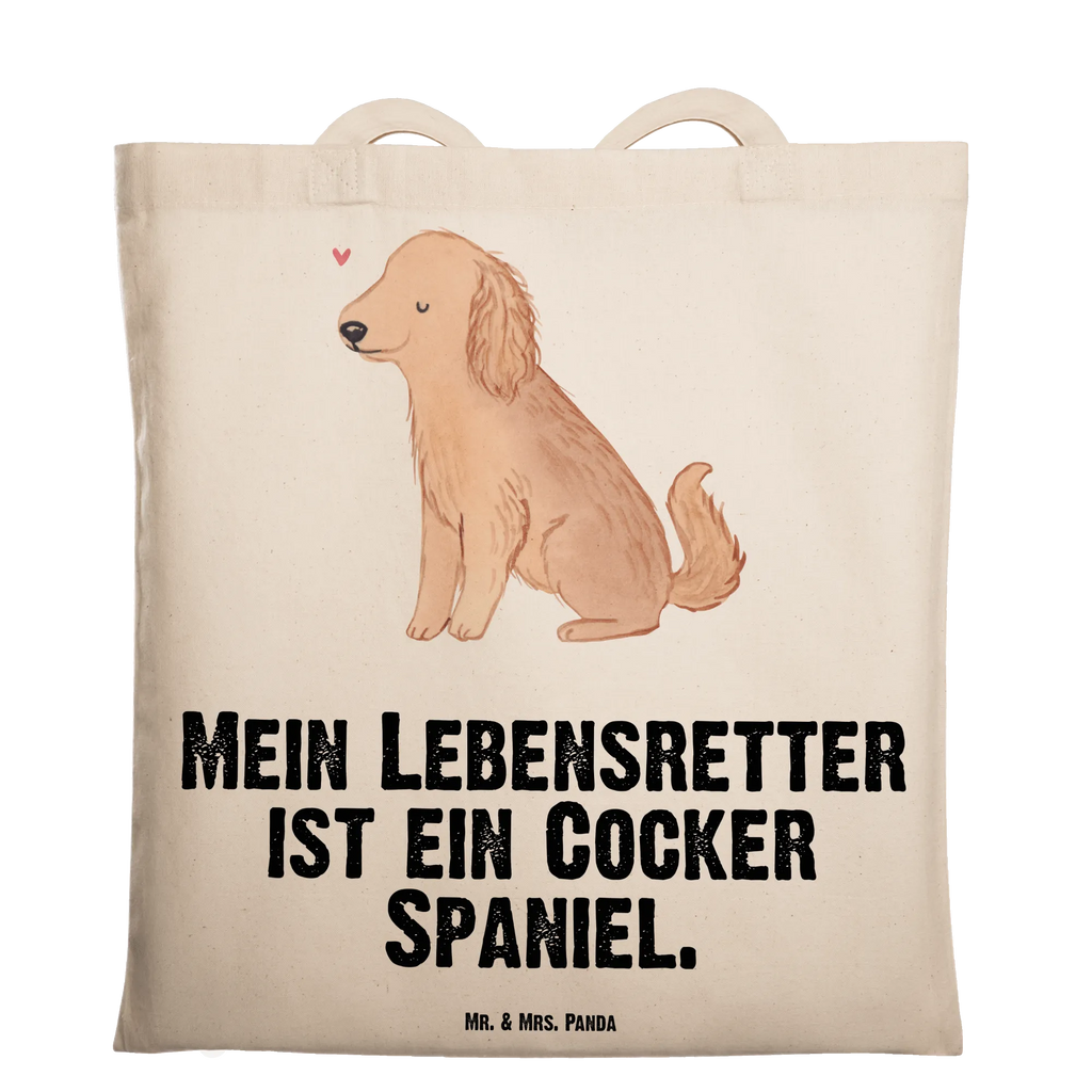 Tragetasche Cocker Spaniel Lebensretter Beuteltasche, Beutel, Einkaufstasche, Jutebeutel, Stoffbeutel, Tasche, Shopper, Umhängetasche, Strandtasche, Schultertasche, Stofftasche, Tragetasche, Badetasche, Jutetasche, Einkaufstüte, Laptoptasche, Hund, Hunderasse, Rassehund, Hundebesitzer, Geschenk, Tierfreund, Schenken, Welpe, Englische Cockerspaniel, Cocker Spaniel