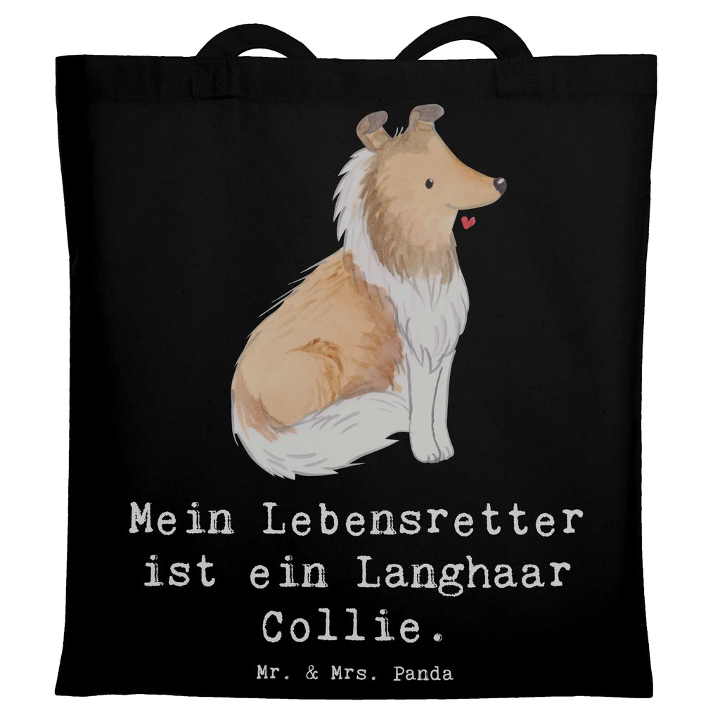 Tragetasche Langhaar Collie Lebensretter Beuteltasche, Beutel, Einkaufstasche, Jutebeutel, Stoffbeutel, Tasche, Shopper, Umhängetasche, Strandtasche, Schultertasche, Stofftasche, Tragetasche, Badetasche, Jutetasche, Einkaufstüte, Laptoptasche, Hund, Hunderasse, Rassehund, Hundebesitzer, Geschenk, Tierfreund, Schenken, Welpe, Langhaar Collie, britischer Hütehund