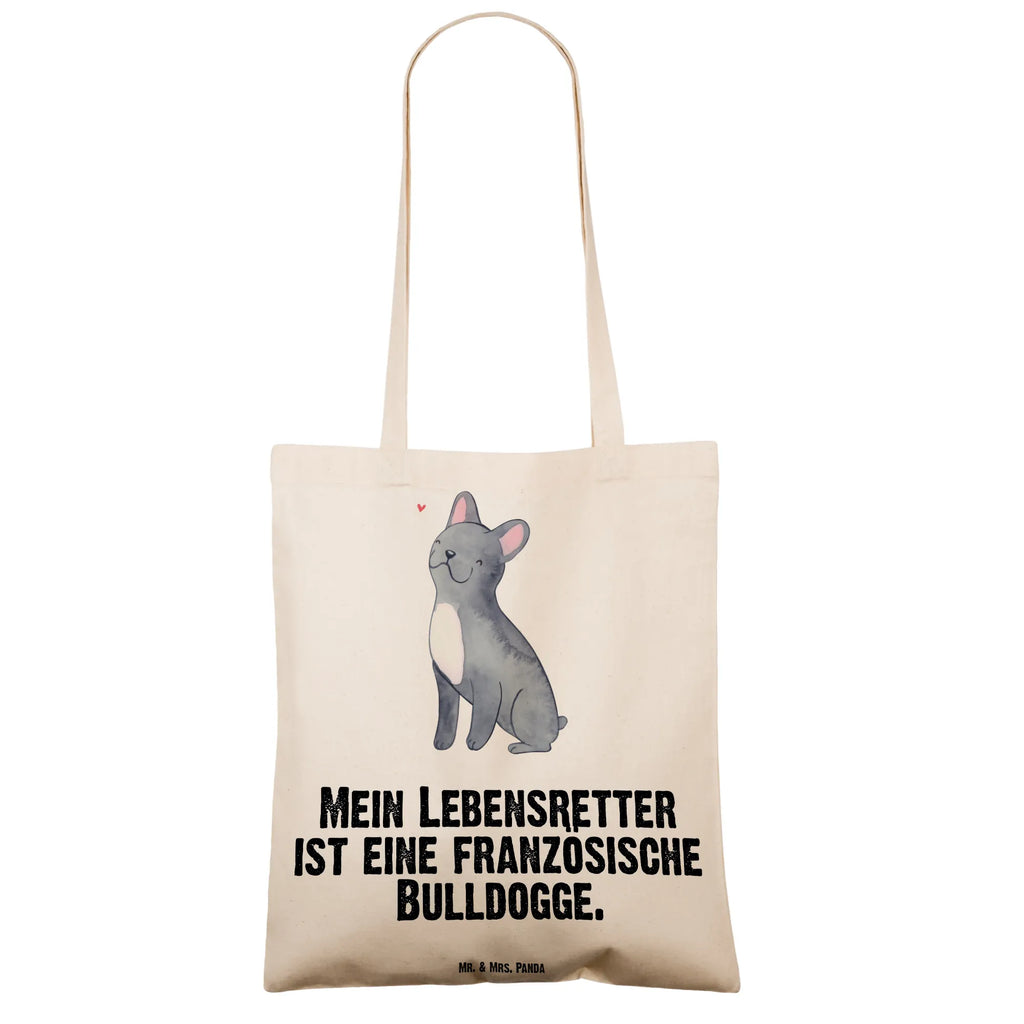 Tragetasche Französische Bulldogge Lebensretter Beuteltasche, Beutel, Einkaufstasche, Jutebeutel, Stoffbeutel, Tasche, Shopper, Umhängetasche, Strandtasche, Schultertasche, Stofftasche, Tragetasche, Badetasche, Jutetasche, Einkaufstüte, Laptoptasche, Hund, Hunderasse, Rassehund, Hundebesitzer, Geschenk, Tierfreund, Schenken, Welpe, Französische Bulldogge