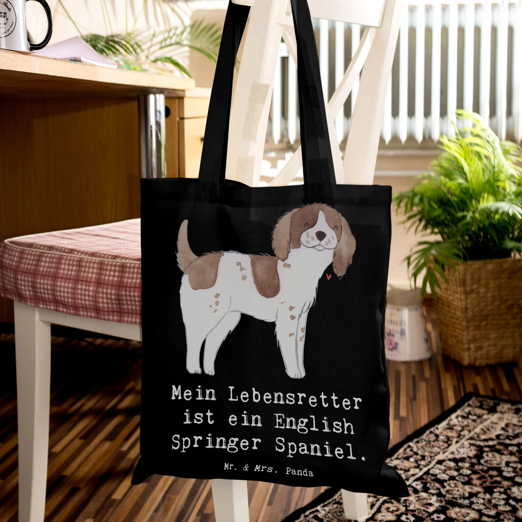 Tragetasche English Springer Spaniel Lebensretter Beuteltasche, Beutel, Einkaufstasche, Jutebeutel, Stoffbeutel, Tasche, Shopper, Umhängetasche, Strandtasche, Schultertasche, Stofftasche, Tragetasche, Badetasche, Jutetasche, Einkaufstüte, Laptoptasche, Hund, Hunderasse, Rassehund, Hundebesitzer, Geschenk, Tierfreund, Schenken, Welpe, English Springer Spaniel