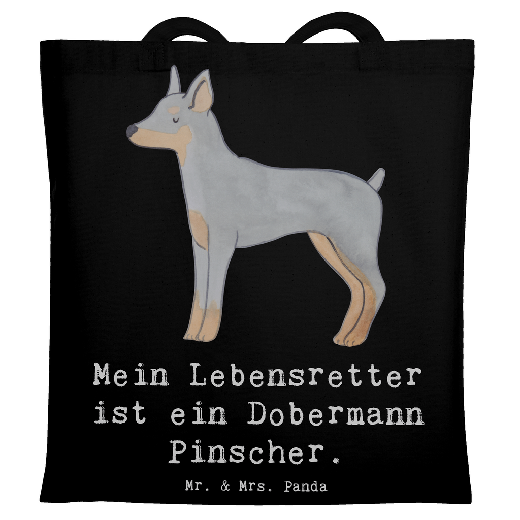 Tragetasche Dobermann Pinscher Lebensretter Beuteltasche, Beutel, Einkaufstasche, Jutebeutel, Stoffbeutel, Tasche, Shopper, Umhängetasche, Strandtasche, Schultertasche, Stofftasche, Tragetasche, Badetasche, Jutetasche, Einkaufstüte, Laptoptasche, Hund, Hunderasse, Rassehund, Hundebesitzer, Geschenk, Tierfreund, Schenken, Welpe, Dobermann Pinscher