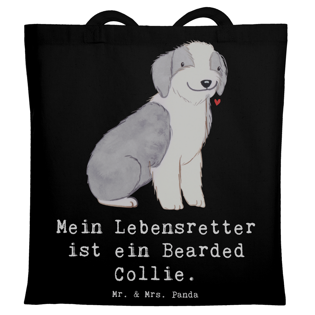 Tragetasche Bearded Collie Lebensretter Beuteltasche, Beutel, Einkaufstasche, Jutebeutel, Stoffbeutel, Tasche, Shopper, Umhängetasche, Strandtasche, Schultertasche, Stofftasche, Tragetasche, Badetasche, Jutetasche, Einkaufstüte, Laptoptasche, Hund, Hunderasse, Rassehund, Hundebesitzer, Geschenk, Tierfreund, Schenken, Welpe, Bearded Collie, britischer Hütehund