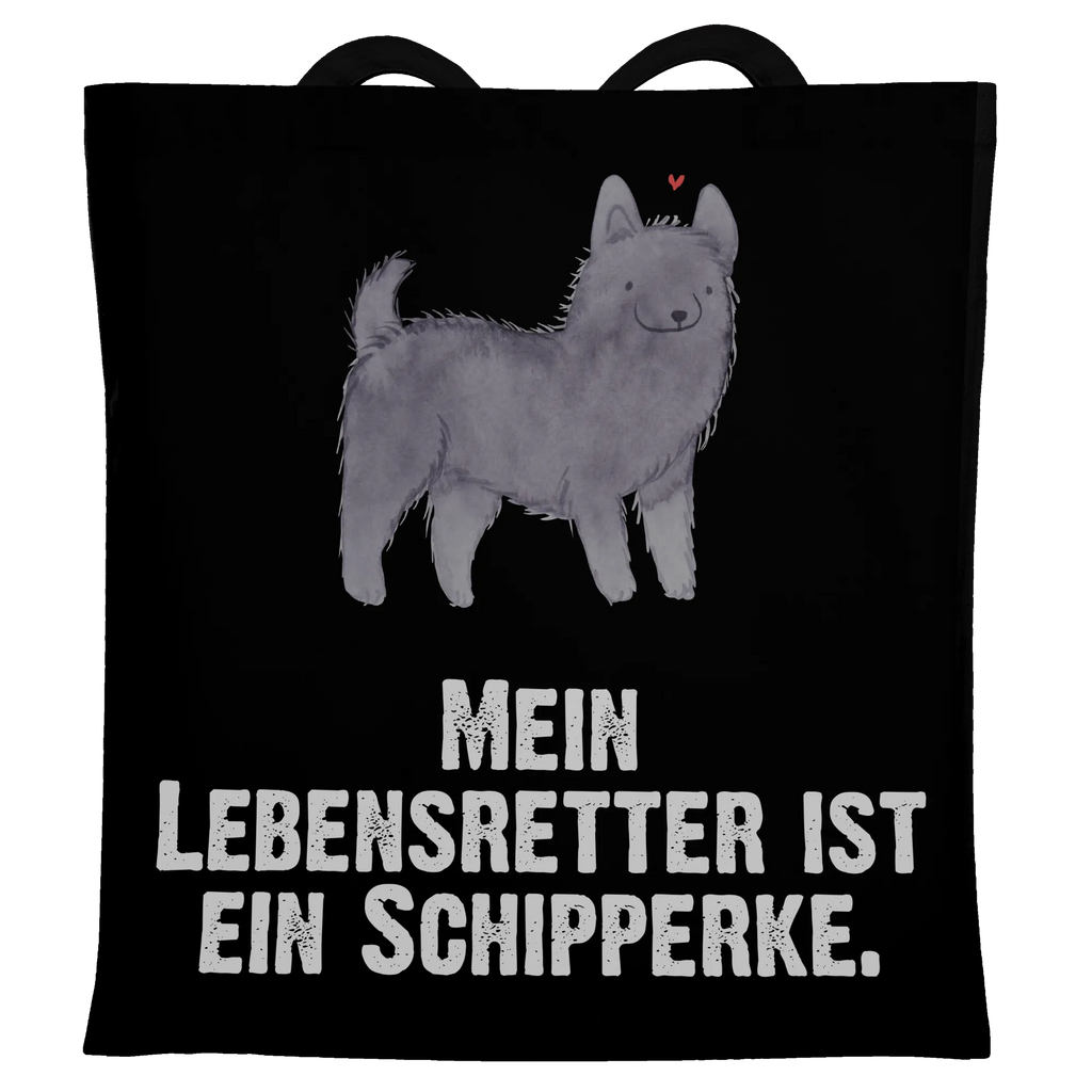 Tragetasche Schipperke Lebensretter Beuteltasche, Beutel, Einkaufstasche, Jutebeutel, Stoffbeutel, Tasche, Shopper, Umhängetasche, Strandtasche, Schultertasche, Stofftasche, Tragetasche, Badetasche, Jutetasche, Einkaufstüte, Laptoptasche, Hund, Hunderasse, Rassehund, Hundebesitzer, Geschenk, Tierfreund, Schenken, Welpe, Schipperke, belgische Hunderasse