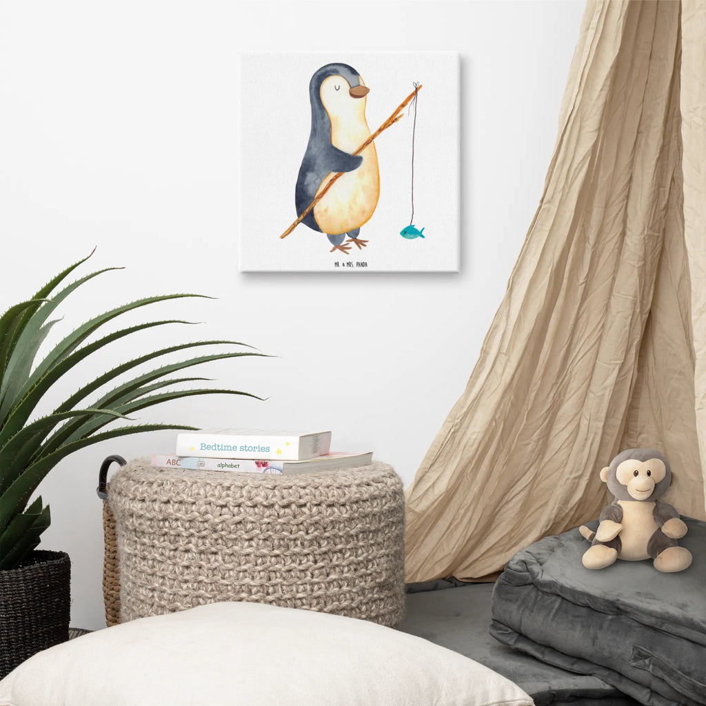 Leinwand Bild Pinguin Angler Leinwand, Bild, Kunstdruck, Wanddeko, Dekoration, Pinguin, Pinguine, Angeln, Angler, Tagträume, Hobby, Plan, Planer, Tagesplan, Neustart, Motivation, Geschenk, Freundinnen, Geschenkidee, Urlaub, Wochenende