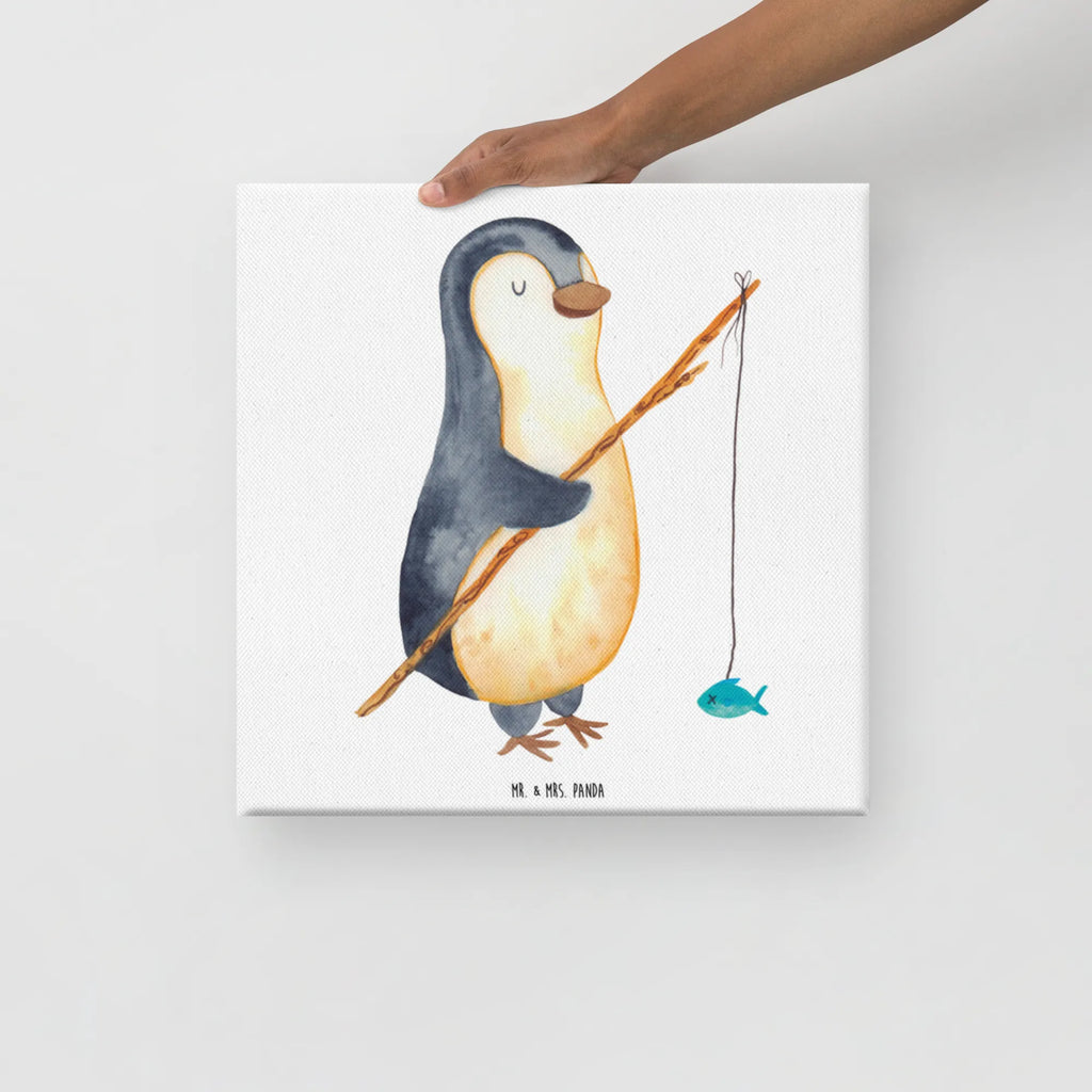 Leinwand Bild Pinguin Angler Leinwand, Bild, Kunstdruck, Wanddeko, Dekoration, Pinguin, Pinguine, Angeln, Angler, Tagträume, Hobby, Plan, Planer, Tagesplan, Neustart, Motivation, Geschenk, Freundinnen, Geschenkidee, Urlaub, Wochenende