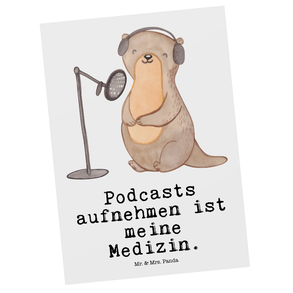 Postkarte Otter Podcast aufnehmen Postkarte, Karte, Geschenkkarte, Grußkarte, Einladung, Ansichtskarte, Geburtstagskarte, Einladungskarte, Dankeskarte, Ansichtskarten, Einladung Geburtstag, Einladungskarten Geburtstag, Geschenk, Sport, Sportart, Hobby, Schenken, Danke, Dankeschön, Auszeichnung, Gewinn, Sportler, Podcast aufnehmen, Podcast produzieren, Podcasterin, Podcaster