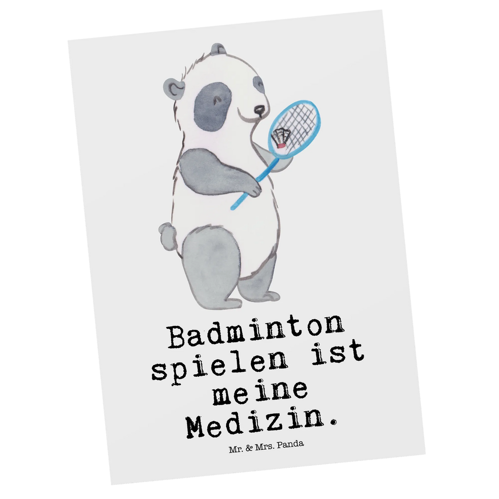 Postkarte Panda Badminton Postkarte, Karte, Geschenkkarte, Grußkarte, Einladung, Ansichtskarte, Geburtstagskarte, Einladungskarte, Dankeskarte, Ansichtskarten, Einladung Geburtstag, Einladungskarten Geburtstag, Geschenk, Sport, Sportart, Hobby, Schenken, Danke, Dankeschön, Auszeichnung, Gewinn, Sportler, Badminton, Badminton spielen