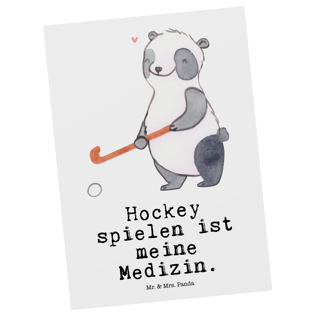 Postkarte Panda Hockey spielen Postkarte, Karte, Geschenkkarte, Grußkarte, Einladung, Ansichtskarte, Geburtstagskarte, Einladungskarte, Dankeskarte, Ansichtskarten, Einladung Geburtstag, Einladungskarten Geburtstag, Geschenk, Sport, Sportart, Hobby, Schenken, Danke, Dankeschön, Auszeichnung, Gewinn, Sportler, Hockey spielen, Feldhockey, Hockeyschläger, Hockey Verein