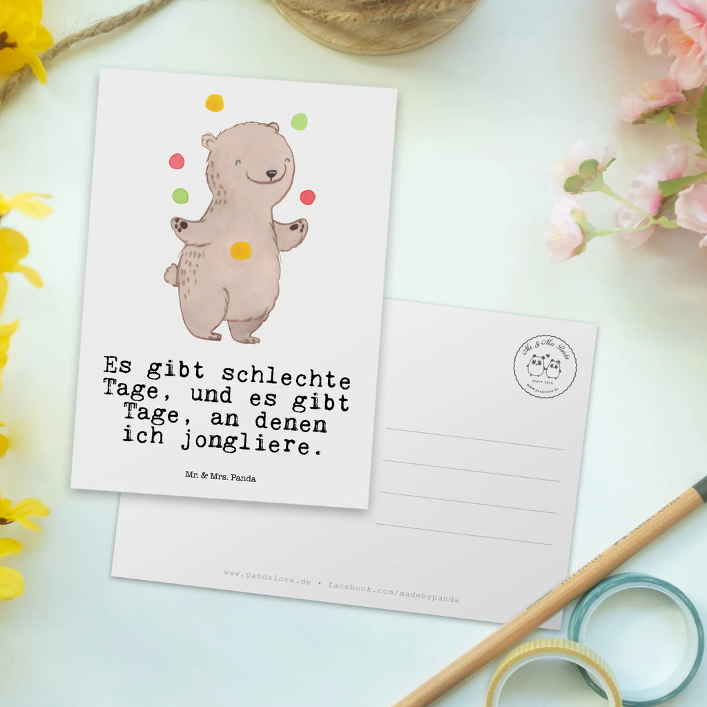 Postkarte Bär Jonglieren Postkarte, Karte, Geschenkkarte, Grußkarte, Einladung, Ansichtskarte, Geburtstagskarte, Einladungskarte, Dankeskarte, Ansichtskarten, Einladung Geburtstag, Einladungskarten Geburtstag, Geschenk, Sport, Sportart, Hobby, Schenken, Danke, Dankeschön, Auszeichnung, Gewinn, Sportler, Jonglieren, Jongleur, Zirkus, Artistik