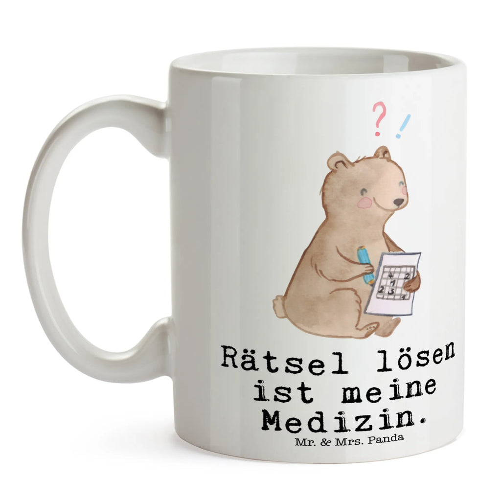 Tasse Bär Rätsel lösen Tasse, Kaffeetasse, Teetasse, Becher, Kaffeebecher, Teebecher, Keramiktasse, Porzellantasse, Büro Tasse, Geschenk Tasse, Tasse Sprüche, Tasse Motive, Kaffeetassen, Tasse bedrucken, Designer Tasse, Cappuccino Tassen, Schöne Teetassen, Geschenk, Sport, Sportart, Hobby, Schenken, Danke, Dankeschön, Auszeichnung, Gewinn, Sportler, Rätsel lösen, Kreuzworträtsel lösen, Knobeln, Gedächtnistraining, Gedächtnissport