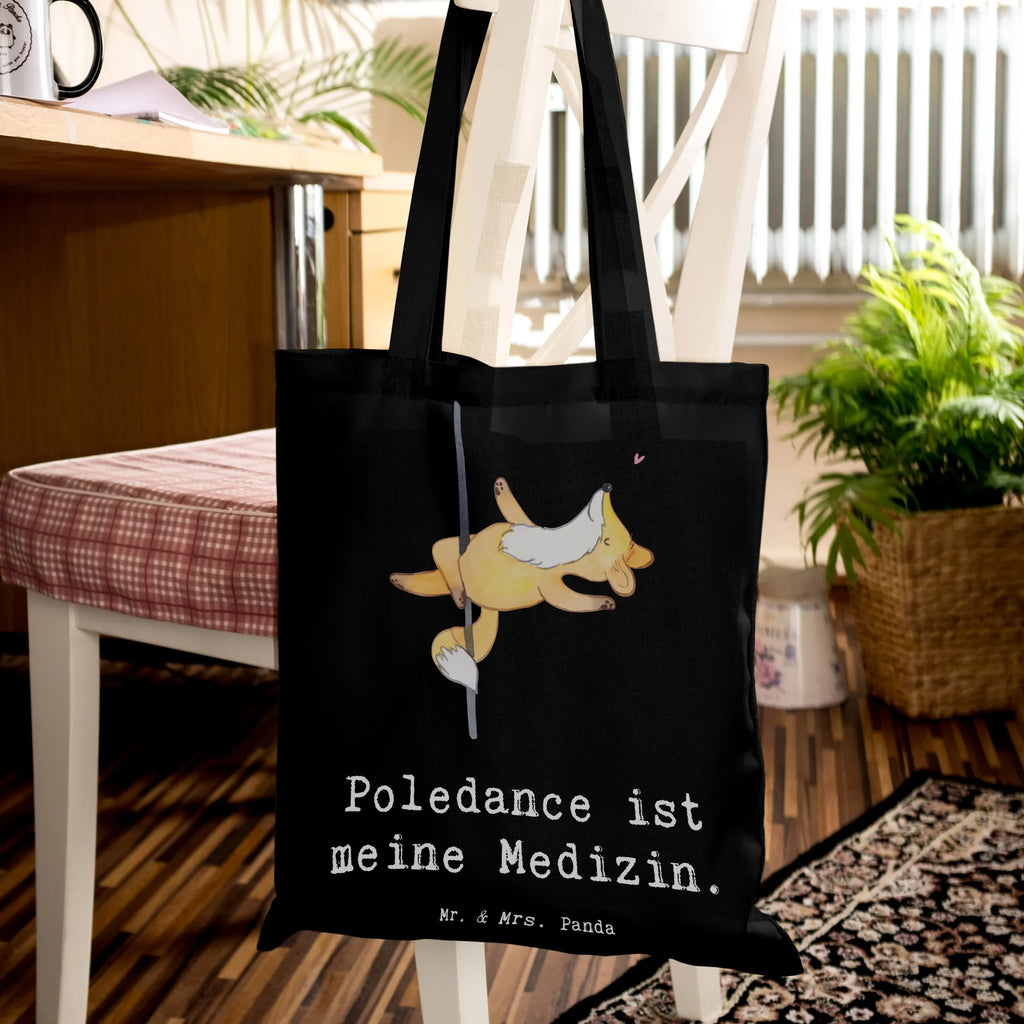 Tragetasche Fuchs Poledance Beuteltasche, Beutel, Einkaufstasche, Jutebeutel, Stoffbeutel, Tasche, Shopper, Umhängetasche, Strandtasche, Schultertasche, Stofftasche, Tragetasche, Badetasche, Jutetasche, Einkaufstüte, Laptoptasche, Geschenk, Sport, Sportart, Hobby, Schenken, Danke, Dankeschön, Auszeichnung, Gewinn, Sportler, Pole Dance, Tanzen, Tanz