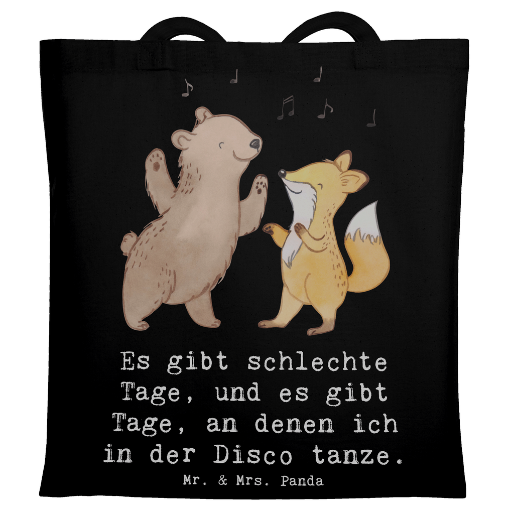 Tragetasche Bär & Fuchs Disco Beuteltasche, Beutel, Einkaufstasche, Jutebeutel, Stoffbeutel, Tasche, Shopper, Umhängetasche, Strandtasche, Schultertasche, Stofftasche, Tragetasche, Badetasche, Jutetasche, Einkaufstüte, Laptoptasche, Geschenk, Sport, Sportart, Hobby, Schenken, Danke, Dankeschön, Auszeichnung, Gewinn, Sportler, Disco, Clubs, Tanzen, Feiern, Clubbing, Tanzstimmung, Nachtclub