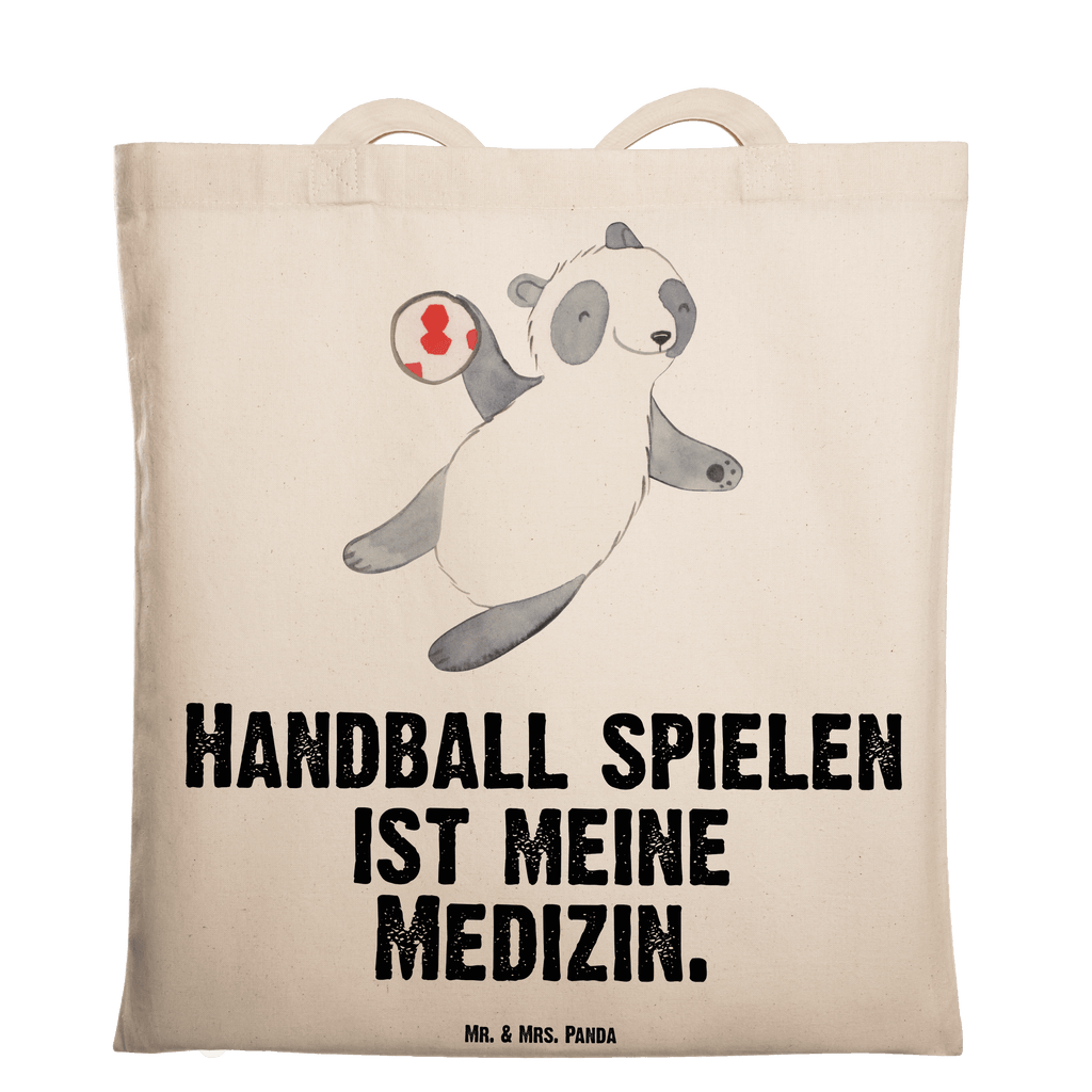 Tragetasche Panda Handball spielen Beuteltasche, Beutel, Einkaufstasche, Jutebeutel, Stoffbeutel, Tasche, Shopper, Umhängetasche, Strandtasche, Schultertasche, Stofftasche, Tragetasche, Badetasche, Jutetasche, Einkaufstüte, Laptoptasche, Geschenk, Sport, Sportart, Hobby, Schenken, Danke, Dankeschön, Auszeichnung, Gewinn, Sportler, Handball spielen, Handball Turnier, Handball Club, Handball Verein