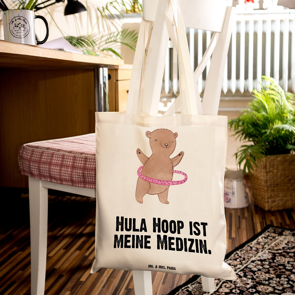 Tragetasche Bär Hula Hoop Beuteltasche, Beutel, Einkaufstasche, Jutebeutel, Stoffbeutel, Tasche, Shopper, Umhängetasche, Strandtasche, Schultertasche, Stofftasche, Tragetasche, Badetasche, Jutetasche, Einkaufstüte, Laptoptasche, Geschenk, Sport, Sportart, Hobby, Schenken, Danke, Dankeschön, Auszeichnung, Gewinn, Sportler, Hula Hoop, Fitness, Training